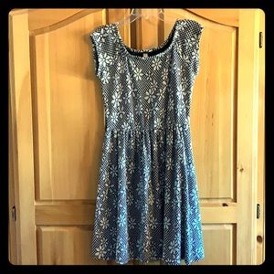 Black and white floral dress